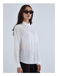 Celestino Μονόχρωμο πουκάμισο με τσέπη λευκο για Γυναίκα