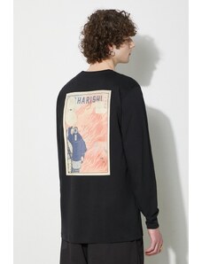 Βαμβακερή μπλούζα με μακριά μανίκια Maharishi Hikeshi Organic L/S T-Shirt χρώμα: μαύρο, 1083.BLACK