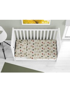 Dimcol ΣΕΝΤΟΝΙΑ ΕΜΠΡΙΜΕ ΣΕΤ 3 τεμ bebe Big Cats 27 120X160 Light Olive 100% Cotton Flannel