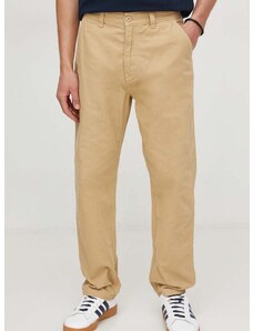 Βαμβακερό παντελόνι Pepe Jeans χρώμα: μπεζ