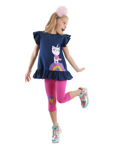 Denokids Unicorn Cat Girl Kids T-shirt Leggings Suit