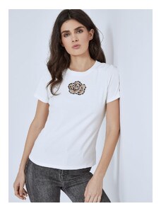Celestino T-shirt με πέρλες λευκο για Γυναίκα