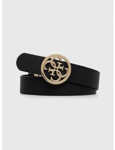 Αναστρέψιμη ζώνη Guess χρώμα: μαύρο