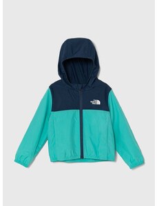 Παιδικό μπουφάν The North Face NEVER STOP HOODED WINDWALL JACKET χρώμα: πράσινο