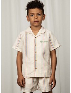Παιδικό πουκάμισο από λινό μείγμα Mini Rodini χρώμα: μπεζ