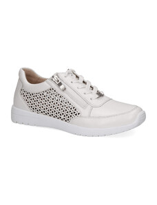 Caprice White Nappa Γυναικεία Ανατομικά Δερμάτινα Sneakers Λευκά (9-23550-42 102)