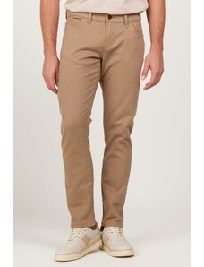 AC&Co / Altınyıldız Classics Men's Camel Slim Fit Slim Fit 5 Pocket Cotton Canvas Stretchy Chino Trousers