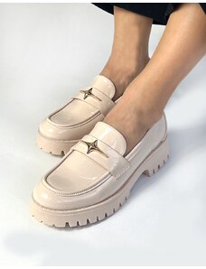 INSHOES Basic loafers με τρακτερωτή σόλα Μπεζ