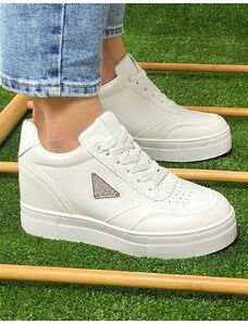 INSHOES Δίσολα sneakers με λεπτομέρεια από strass Λευκό
