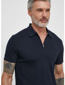 Βαμβακερό μπλουζάκι πόλο Tommy Hilfiger χρώμα: ναυτικό μπλε