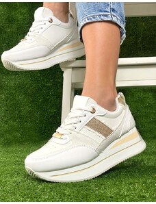 INSHOES Δίσολα sneakers σε απλή γραμμή Λευκό