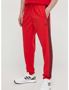 Παντελόνι φόρμας adidas Originals χρώμα κόκκινο IS2808