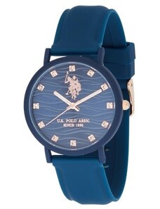 U.S. POLO Lucy Crystal - USP8267BL, Blue case with Blue Rubber Strap