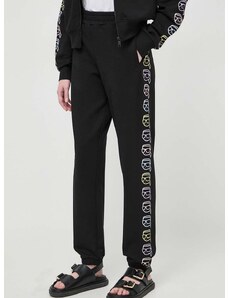 Βαμβακερό παντελόνι Karl Lagerfeld χρώμα: μαύρο