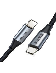 CABLETIME καλώδιο USB-C σε USB-C CT-CMCM, 60W, 480Mbps, 2m, μαύρο