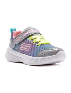Skechers Kids Stars Away Gray/Multi Παιδικά Ανατομικά Sneakers Γκρι/Πολύχρωμα (303518L-GYMT)