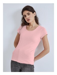 Celestino Μονόχρωμο t-shirt ροζ ανοιχτο για Γυναίκα