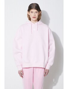 Μπλούζα adidas Originals Adicolor Essentials Boyfriend Hoodie χρώμα: ροζ, με κουκούλα, IR5927