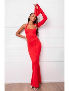 Joy Fashion House Robert μακρύ φόρεμα εξώπλατο κόκκινο