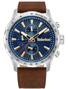 TIMBERLAND KENNEBUNK - TDWGF0041501, Silver case with Brown Leather Strap