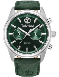 TIMBERLAND NORTHBRIDGE - TDWGF0041203, Silver case with Green Leather Strap