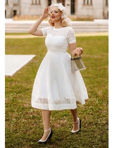 PerfectDress.gr vintage λευκό bridal φόρεμα '50s cotton Tessa