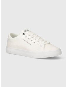 Πάνινα παπούτσια Tommy Hilfiger TH HI VULC LOW CANVAS χρώμα: άσπρο, FM0FM04882