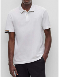 Boss Polo μπλούζα Parlay 147 κανονική γραμμή λευκό