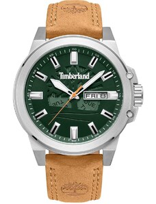 TIMBERLAND CANFIELD - TDWGB0040802, Silver case with Brown Leather Strap