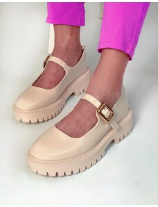 INSHOES Mary Jane loafers με τρακτερωτή σόλα Μπεζ