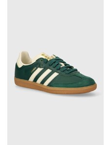 Δερμάτινα αθλητικά παπούτσια adidas Originals Samba OG W χρώμα: πράσινο, IE0872