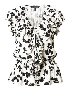 Lauren Ralph Lauren Μπλουζάκι 'TINSHELLY' μαύρο / λευκό