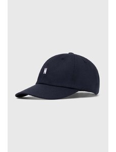 Βαμβακερό καπέλο του μπέιζμπολ Norse Projects χρώμα: ναυτικό μπλε
