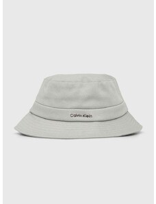 Βαμβακερό καπέλο Calvin Klein χρώμα: γκρι
