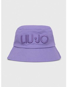 Βαμβακερό καπέλο Liu Jo χρώμα: μοβ