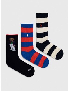 Κάλτσες Polo Ralph Lauren 3-pack χρώμα: μαύρο