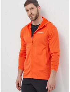 Αθλητική μπλούζα adidas TERREX Xperior χρώμα: πορτοκαλί, με κουκούλα, IQ3720
