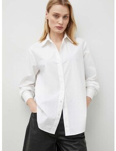 Βαμβακερό πουκάμισο Samsoe Samsoe χρώμα: άσπρο