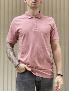 Dynamo Ανδρική ροζ βαμβακερή κοντομάνικη μπλούζα Polo 4331R