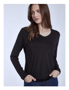Celestino Μονόχρωμη μπλούζα μαυρο για Γυναίκα