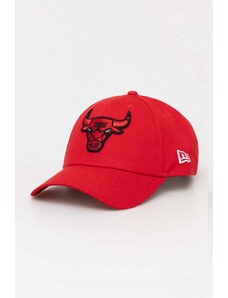 Βαμβακερό καπέλο του μπέιζμπολ New Era χρώμα: κόκκινο, CHICAGO BULLS