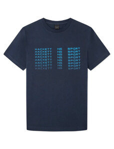 Ανδρική Κοντομάνικη Μπλούζα Hackett - Drop 2 Hs Logo Fade Tee HM500803 595