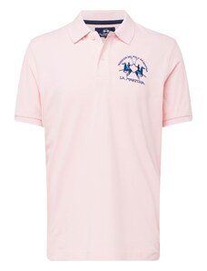 La Martina Μπλουζάκι μπλε μαρέν / ανοικτό ροζ / λευκό