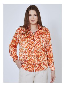 Celestino Ασύμμετρο σατέν πουκάμισο πορτοκαλι για Γυναίκα