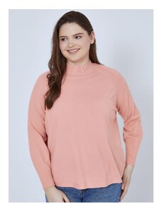 Celestino Μονόχρωμο πουλόβερ με ριπ λεπτομέρειες ροζ για Γυναίκα