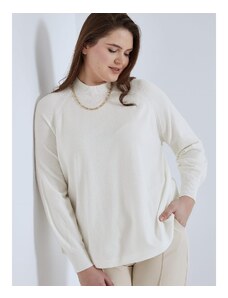 Celestino Μονόχρωμο πουλόβερ με ριπ λεπτομέρειες εκρου για Γυναίκα