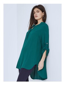 Celestino Oversized ασύμμετρη μπλούζα πετρολ για Γυναίκα