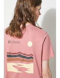 Βαμβακερό μπλουζάκι Columbia Boundless Beauty γυναικείο, χρώμα: ροζ, 2036581