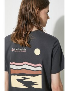 Βαμβακερό μπλουζάκι Columbia Boundless Beauty γυναικείο, χρώμα: γκρι, 2036581