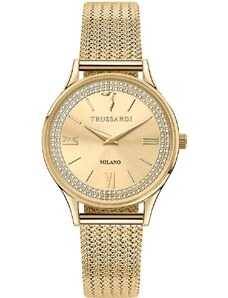 TRUSSARDI T-Star Crystals - R2453152506, Gold case with Stainless Steel Bracelet